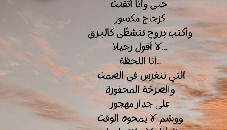 لا أقول رحيلا...