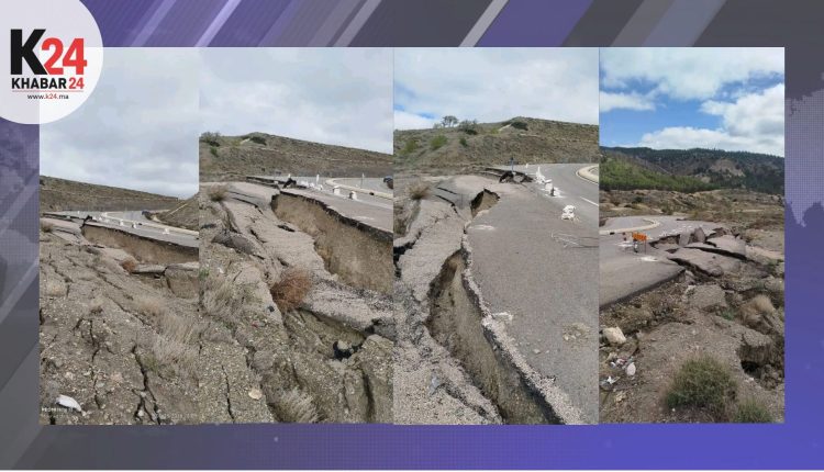 خطر انهيار يهدد مستعملي الطريق الوطنية رقم 29 بين تازة والحسيمة