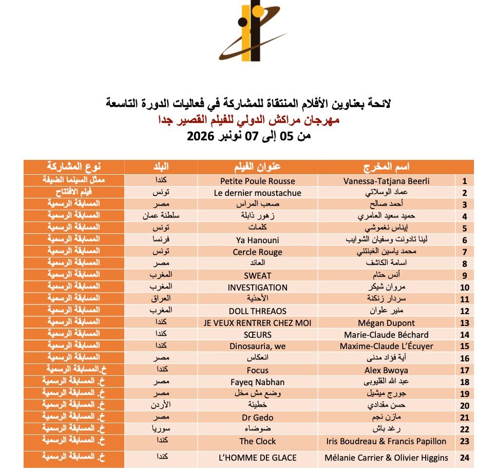 الملصق الرسمي للدورة التاسعة من المهرجان 
